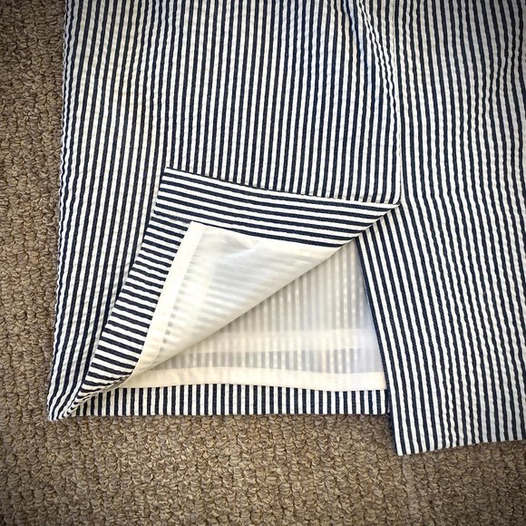 J. Crew Seersucker Stripe No. 2 Pencil Skirt with Neon Trim, Size 4 - Picture 6 of 10